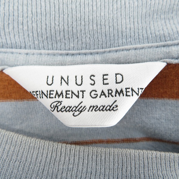 実際に弊社で買取させて頂いたUNUSED/アンユーズド 18AW COTTON BORDER LONG SLEEVE TEE US1513/1の画像 2枚目