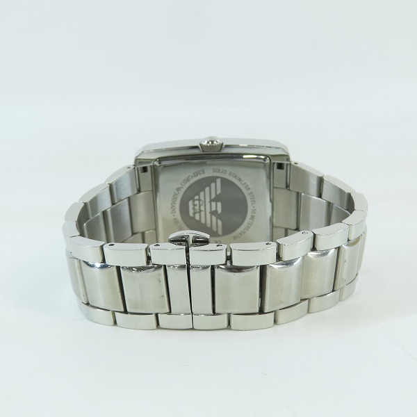 実際に弊社で買取させて頂いたEMPORIO ARMANI/エンポリオアルマーニ クォーツ スクエア 腕時計 AR-1642の画像 2枚目