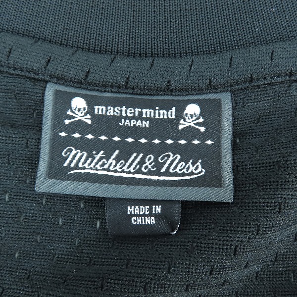 実際に弊社で買取させて頂いたmastermind JAPAN×Mitchell & Ness/マスターマインド バックスカル メッシュ ゲームシャツ MSP0DL19009-CLB/2XLの画像 2枚目