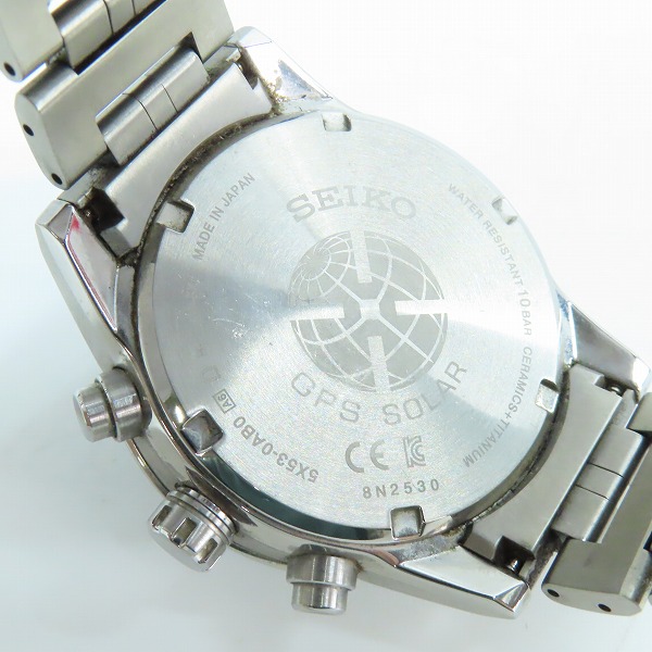 実際に弊社で買取させて頂いたSEIKO/セイコー アストロン GPSソーラー電波 腕時計 SBXC001 5X53-0AB0 の画像 4枚目