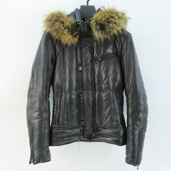 実際に弊社で買取させて頂いたSHELLAC/シェラック 羊革/レザー ダウンジャケット 35006/48