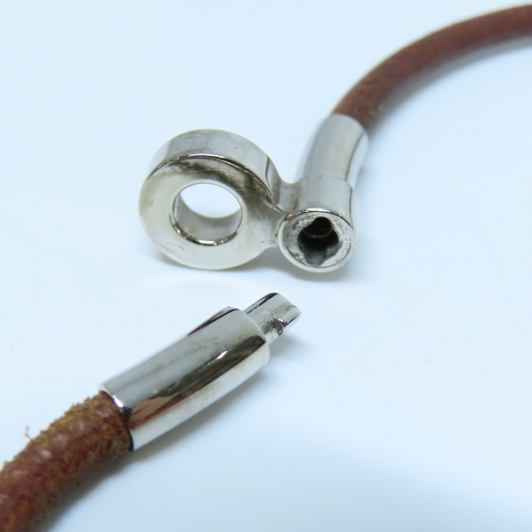 実際に弊社で買取させて頂いたHERMES/エルメス キテ レザー チョーカーの画像 5枚目