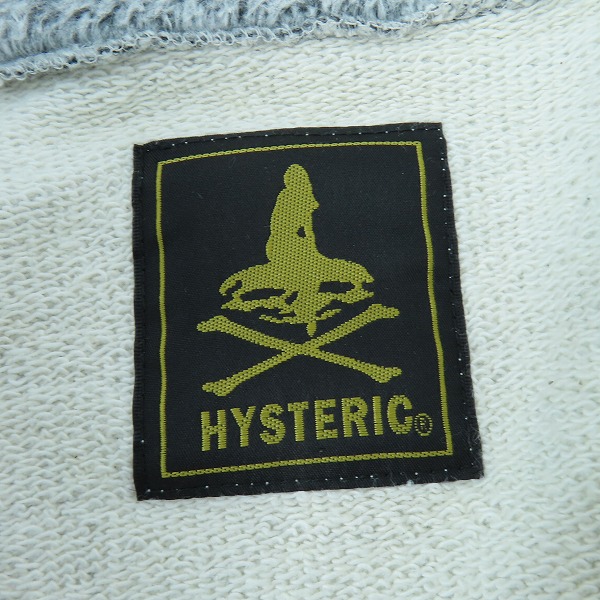 実際に弊社で買取させて頂いたHYSTERIC GLAMOUR/ヒステリックグラマー ワッペン 切替 ジップパーカー 0153CF05 FREEの画像 2枚目