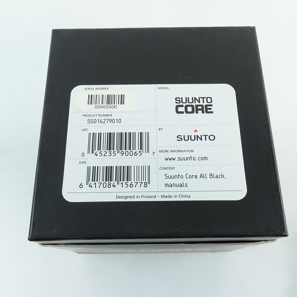 実際に弊社で買取させて頂いたSUUNTO/スント CORE/コア オールブラック 腕時計 SS014279010【動作未確認】の画像 6枚目