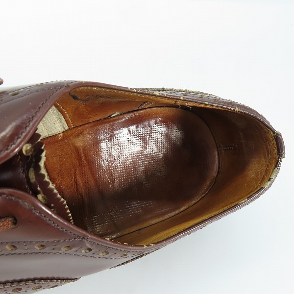 実際に弊社で買取させて頂いたChurch's/チャーチ ウィングチップ レザーシューズ 70の画像 4枚目