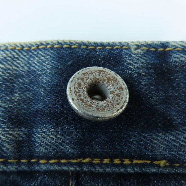実際に弊社で買取させて頂いたISAMU KATAYAMA BACKLASH/バックラッシュ 13ozセルビッチデニム ワイドストレート 1519-05 Sの画像 5枚目