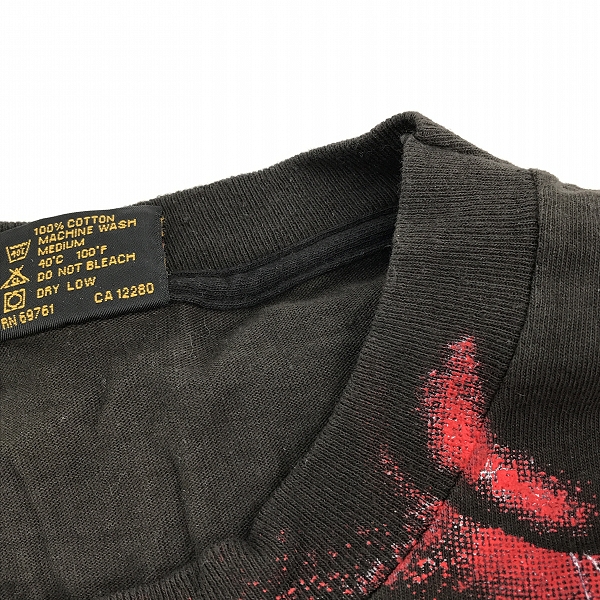 実際に弊社で買取させて頂いたBROCKUM/ブロックム社 90s USA製 METALLICA/メタリカ バンド ビンテージ プリント 半袖Tシャツ/XLの画像 8枚目