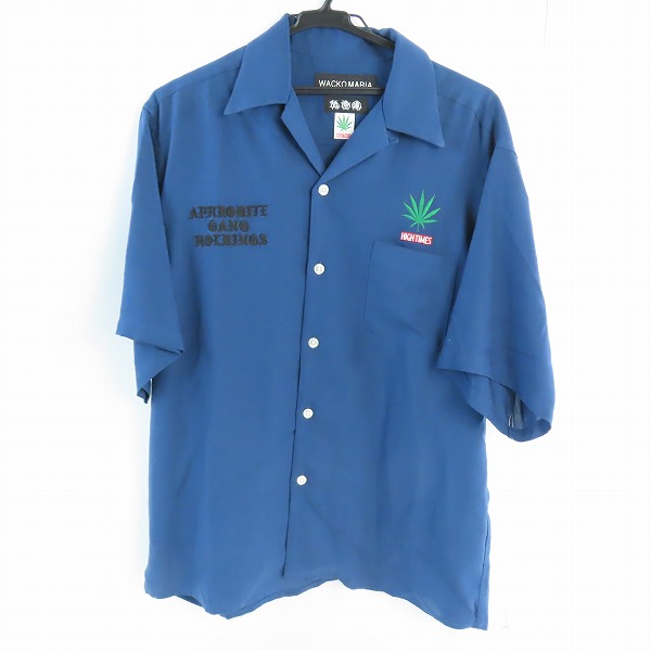 実際に弊社で買取させて頂いたWACKO MARIA×HIGH TIMES/ワコマリア×ハイタイムズ 刺繍 オープンカラー 半袖シャツ /M