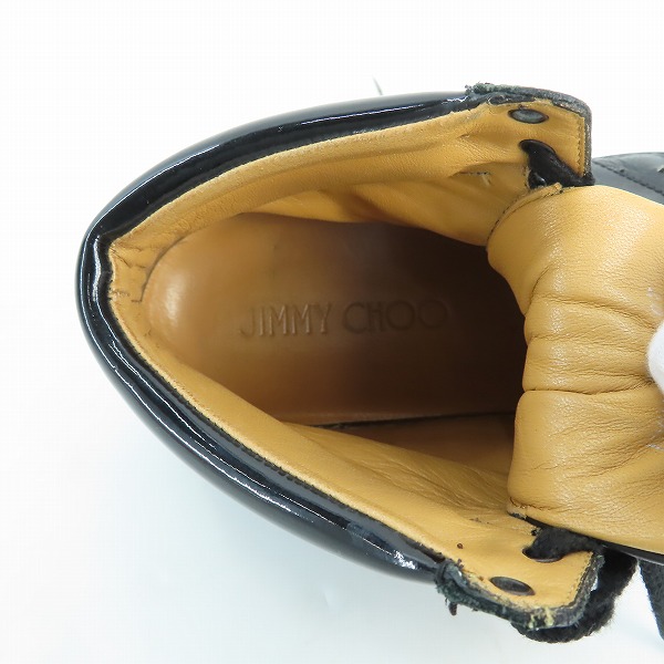 実際に弊社で買取させて頂いたJIMMY CHOO/ジミーチュウ スタースタッズ ハイカットスニーカー ブラック/40の画像 4枚目