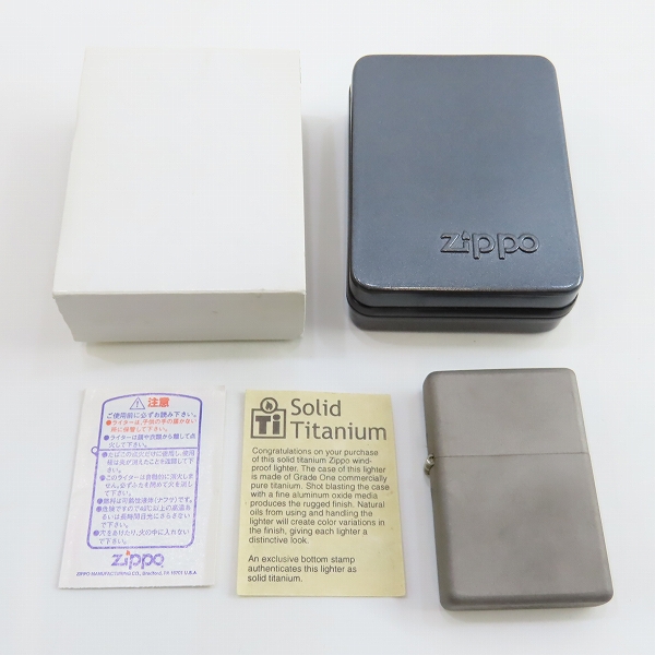 ZIPPO/ジッポー SOLID TITANIUM/ソリッドチタニウム チタン 2001年製の