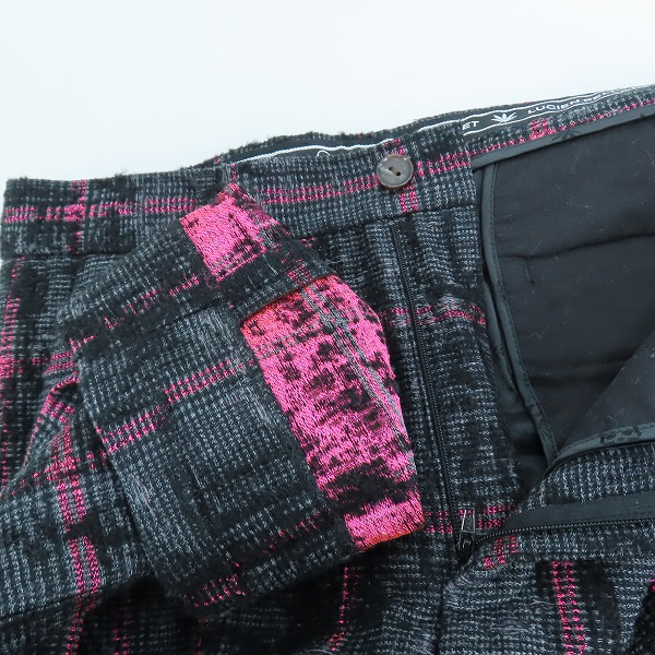 実際に弊社で買取させて頂いたLucien pellat-finet/ルシアンペラフィネ スカル刺繍 チェック パンツ YMP-912H/Mの画像 2枚目