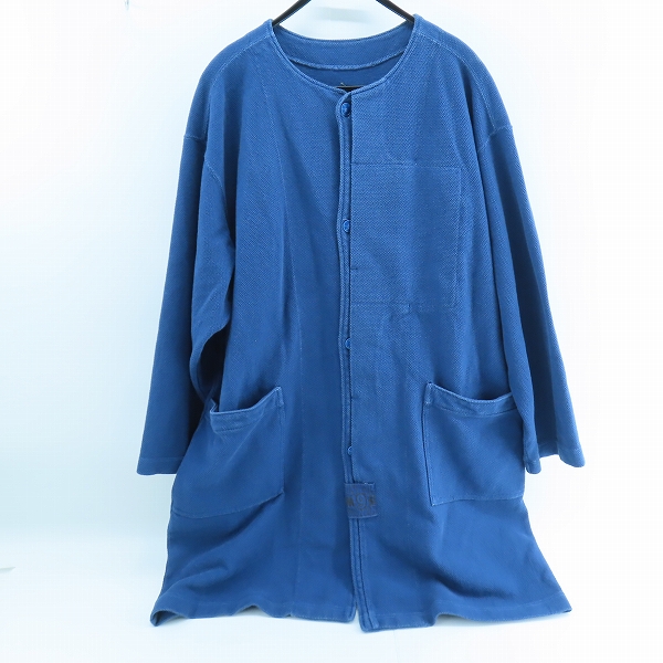 実際に弊社で買取させて頂いたTENDERLOIN/テンダーロイン MOSS STITCH COAT モスステッチ ノーカラーコート ネイビー/L