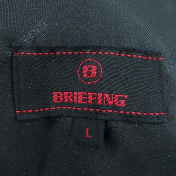 実際に弊社で買取させて頂いた【未使用】BRIEFING/ブリーフィング ゴルフウェア MENS PIQUE SINGLE PLEATED DRESS PANTS パンツ ブラック BRG241M55 Lの画像 2枚目