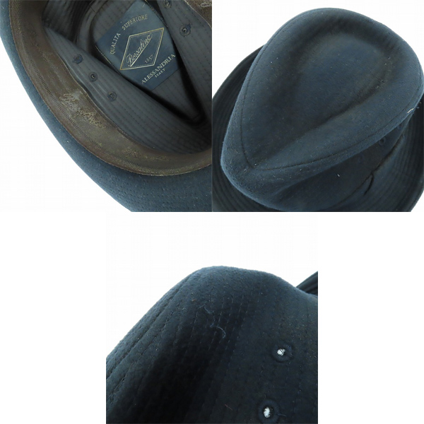 実際に弊社で買取させて頂いたBorsalino/ボルサリーノ 中折れ ハット 帽子 56cmの画像 8枚目