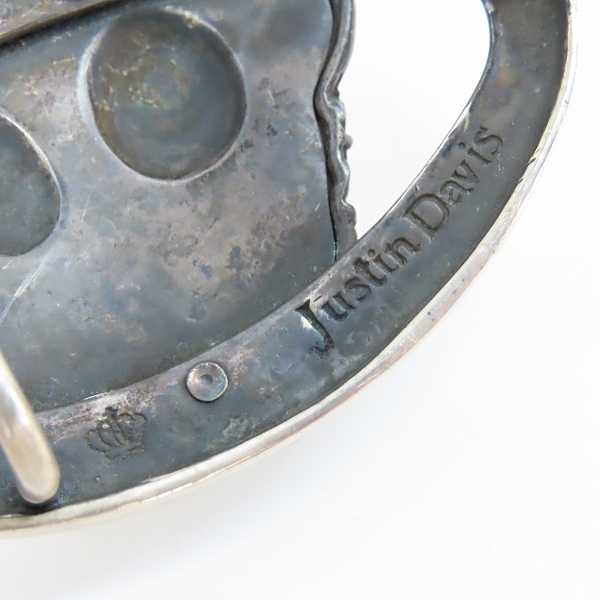 実際に弊社で買取させて頂いたJustin davis/ジャスティンデイビス シルバー/925 クラウンバックルの画像 3枚目