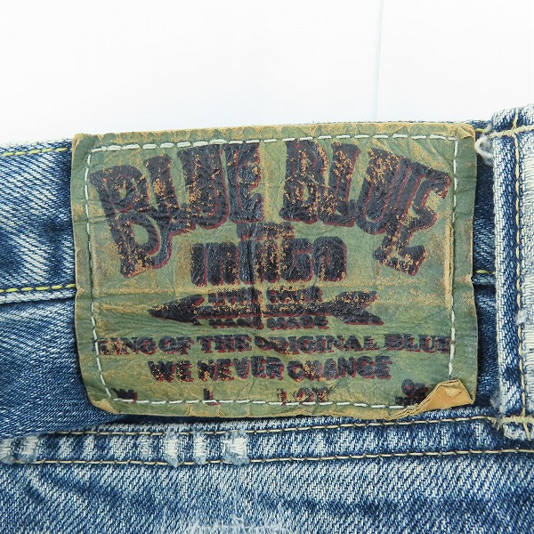 実際に弊社で買取させて頂いたBLUE BLUE/ブルーブルー ダメージ/リペア加工 ジップフライ デニムパンツ/31の画像 5枚目