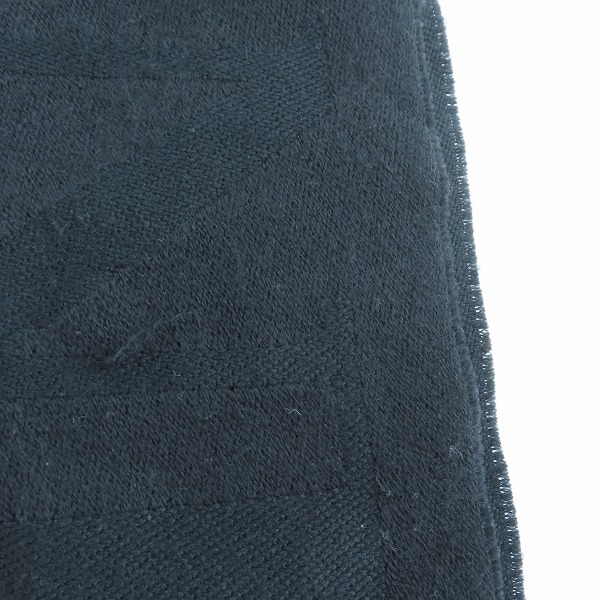実際に弊社で買取させて頂いたGIORGIO ARMANI/ジョルジオアルマーニ ロゴ ウール マフラー ブラックの画像 6枚目