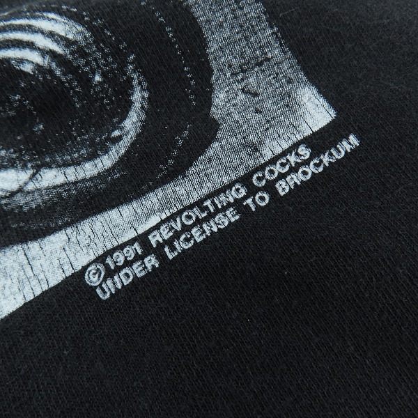実際に弊社で買取させて頂いたBROCKUM/ブロッカム 90S ヴィンテージ REVOLTING COCKS プリント Tシャツ XLの画像 5枚目