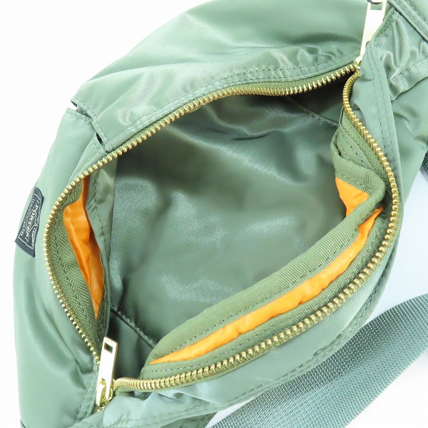 実際に弊社で買取させて頂いた(1)【未使用】PORTER/ポーター TANKER/タンカー WAIST BAG ウエストバッグ セージグリーン 622-76629の画像 4枚目