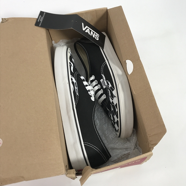 実際に弊社で買取させて頂いたVANS/バンズ AUTHENTIC/オーセンティック チェッカーフレイム/ファイヤー スニーカー VN0A38EMRX8/26.5の画像 8枚目