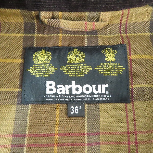 実際に弊社で買取させて頂いたBarbour/バブアー SL BEDALE/ビデイル オイルドジャケット 1702280/36の画像 3枚目