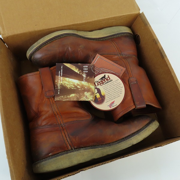 実際に弊社で買取させて頂いたRED WING/レッドウイング 犬タグ ペコス ブーツ/ロングブーツ 00866/9Eの画像 8枚目