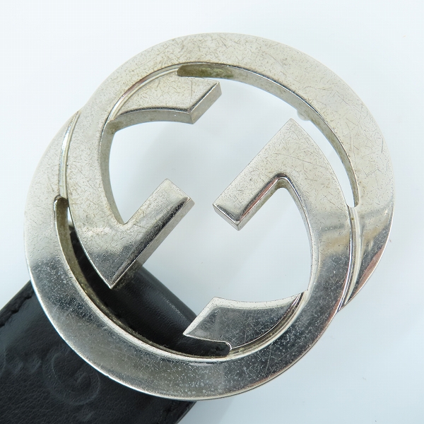 実際に弊社で買取させて頂いたGucci/グッチ レザーベルト ロゴバックル/85・34の画像 4枚目