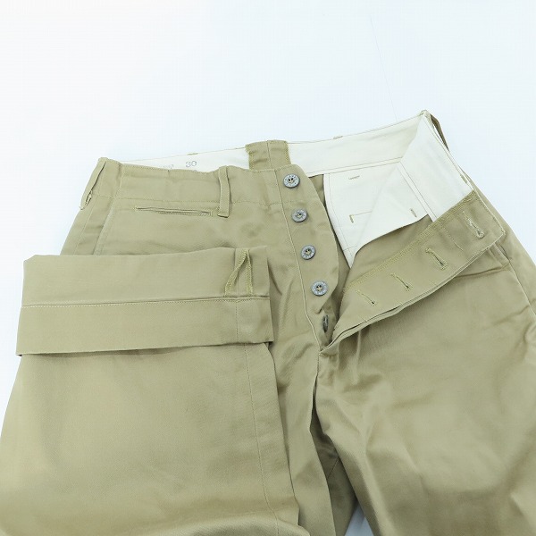 実際に弊社で買取させて頂いたBUZZ RICKSON'S/バズリクソンズ 1942年モデル アーリーミリタリー チノパンツ M43035/W30の画像 5枚目