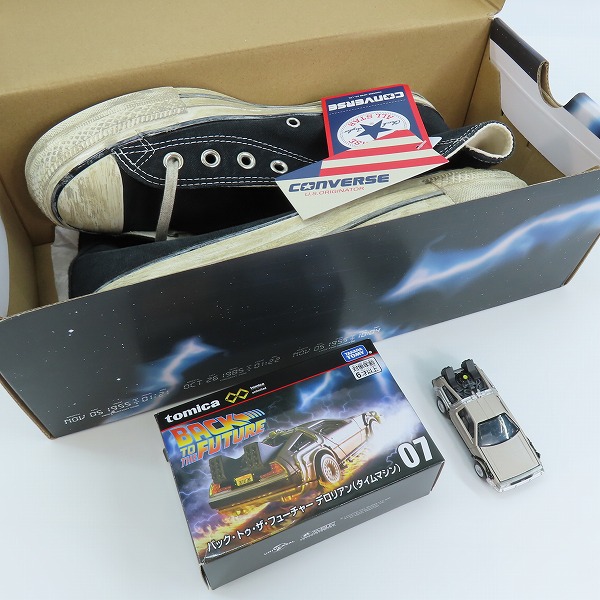 実際に弊社で買取させて頂いた【未使用】BACK TO THE FUTURE×CONVERSE/バックトゥザフューチャー×コンバース ALL STAR 31312630/26 ノベルティトミカ付き の画像 8枚目