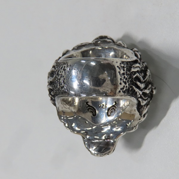 実際に弊社で買取させて頂いたLEATHERS AND TREASURES/レザーズアンドトレジャーズ クラシックライオンリング ｗ/ダイヤモンド 19号の画像 3枚目