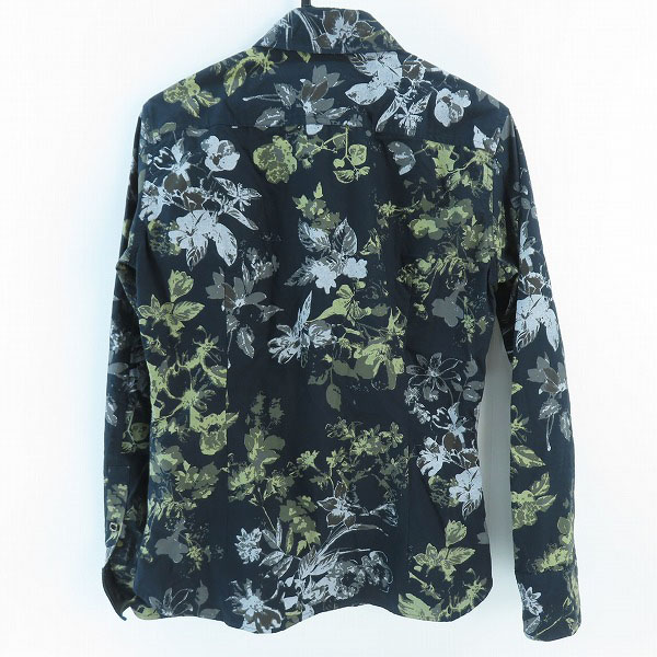 実際に弊社で買取させて頂いたISAMU KATAYAMA BACKLASH/バックラッシュ 花柄シャツ 1589-01/グリーン/Sの画像 1枚目