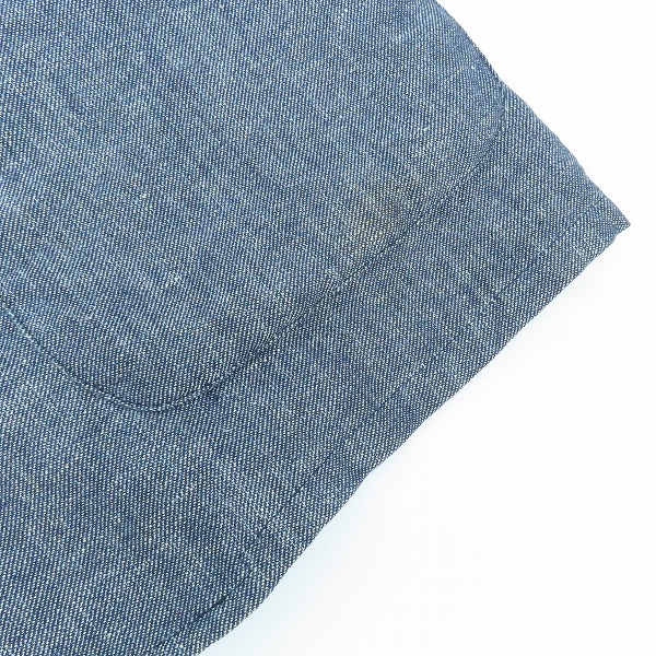 実際に弊社で買取させて頂いたBrioni/ブリオーニ ウール/リネン コート インディゴ Lの画像 6枚目