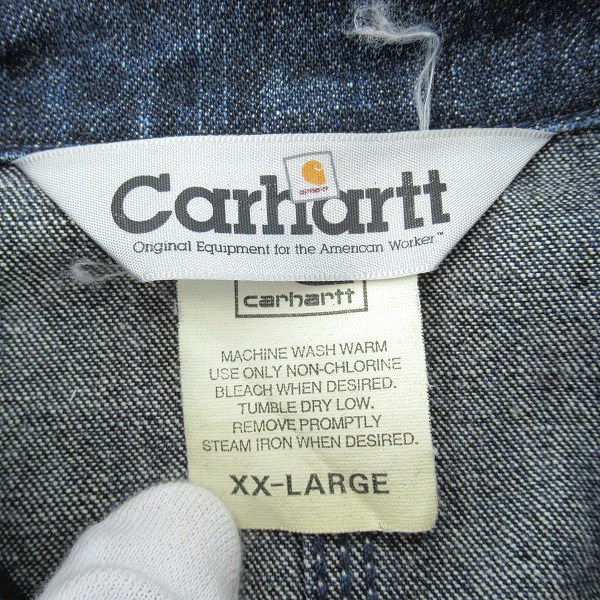 実際に弊社で買取させて頂いたCarhartt/カーハート デニム カバーオール/ジャケット 00108-000 /3Lの画像 2枚目