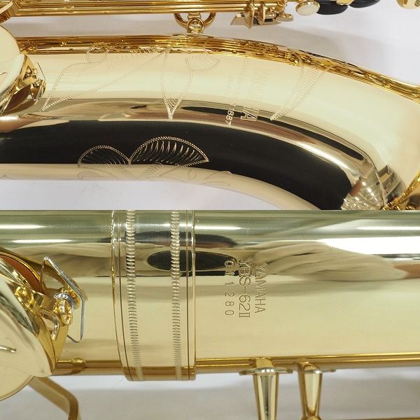 実際に弊社で買取させて頂いた★YAMAHA/ヤマハ YBS-62II/YBS62-2 バリトンサックス 彫刻有り ゴールド ハードケース付の画像 3枚目