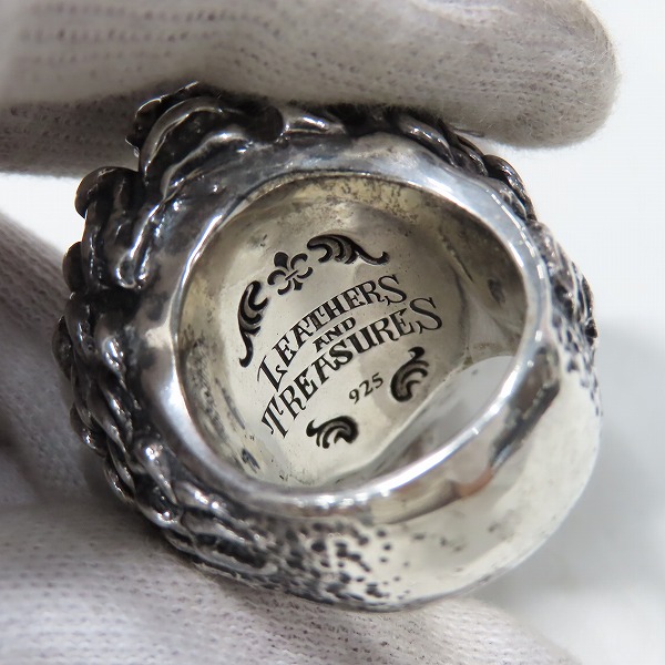 実際に弊社で買取させて頂いたLEATHERS AND TREASURES/レザーズアンドトレジャーズ クラシックライオンリング ｗ/ダイヤモンド 19号の画像 6枚目