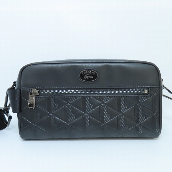 実際に弊社で買取させて頂いたLACOSTE/ラコステ  レザーモノグラムプリントショルダーポーチ/バッグ NH4398MR