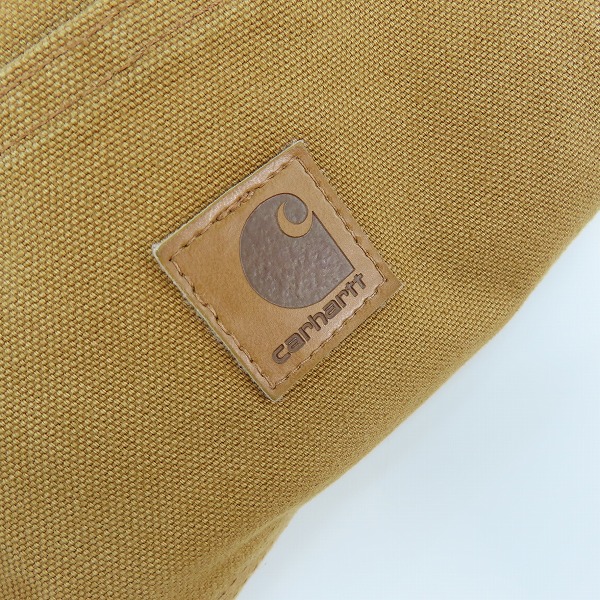 実際に弊社で買取させて頂いたCarhartt/カーハート WASHED-DUCK DOUBLE-FRONT WORK DUNGAREE ダック ダブルニー ペインター パンツ B136-BRN/36×30の画像 8枚目