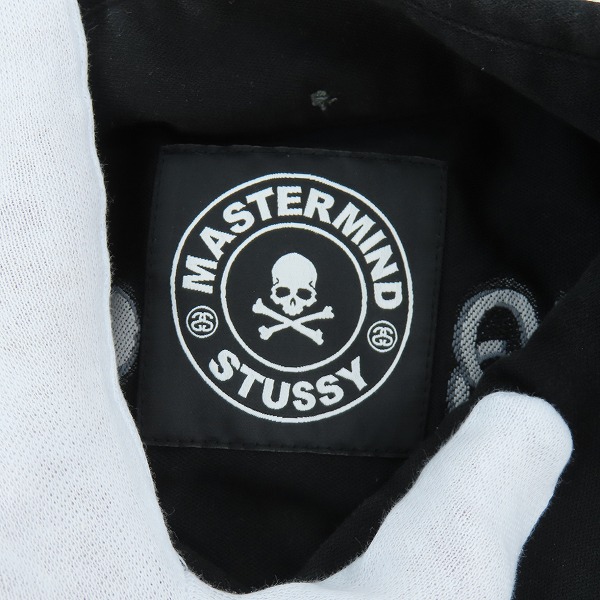 実際に弊社で買取させて頂いたmastermind JAPAN ×STUSSY/マスターマインドジャパン×ステューシー スカル刺繍 長袖シャツ Mの画像 2枚目