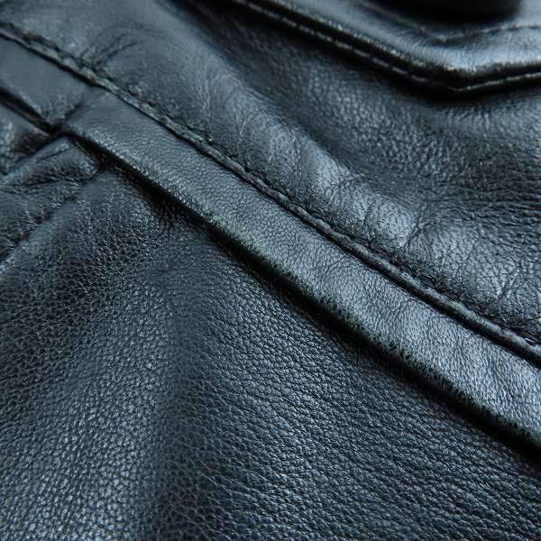 実際に弊社で買取させて頂いたRoen/ロエン×semantic design/セマンティックデザイン ラムレザー トレンチコート/Mの画像 7枚目