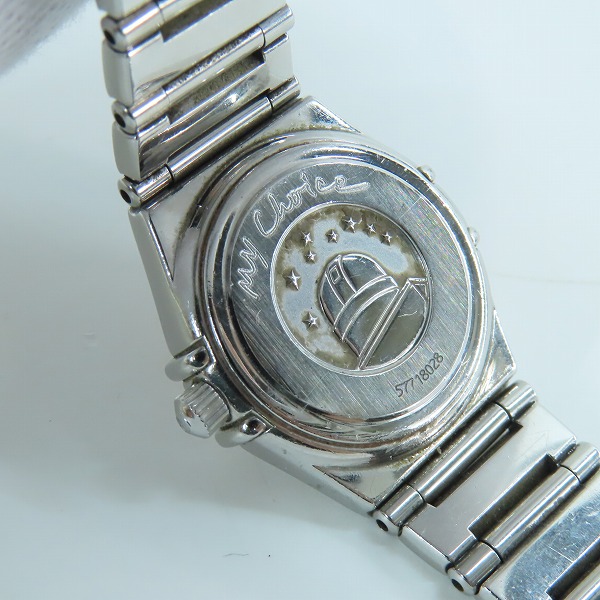 実際に弊社で買取させて頂いたOMEGA/オメガ コンステレーション マイチョイス クオーツ SS シェル/ピンク文字番の画像 4枚目