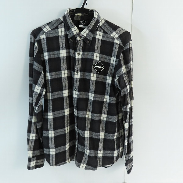 実際に弊社で買取させて頂いたF.C.Real Bristol/レアルブリストル 長袖チェックシャツ ボタンダウン FCRB-170052/M