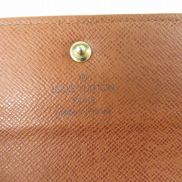 実際に弊社で買取させて頂いたLOUIS VUITTON/ルイ ヴィトン モノグラム ポルトトレゾール エテュイ パピエ 三つ折り財布 M61202の画像 6枚目