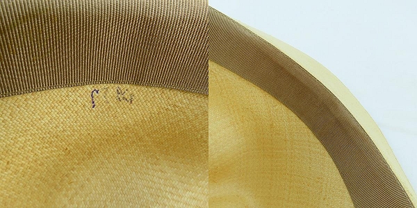実際に弊社で買取させて頂いたBorsalino/ボルサリーノ 中折れ パナマハット ストローハット 141118-7142の画像 8枚目