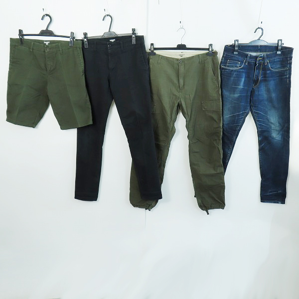 実際に弊社で買取させて頂いたCarhartt/カーハート VICIOUS PANT/ AVIATION PANT/SID SHORT等 ハーフパンツ/チノパン/カーゴパンツ/デニム 4点セット