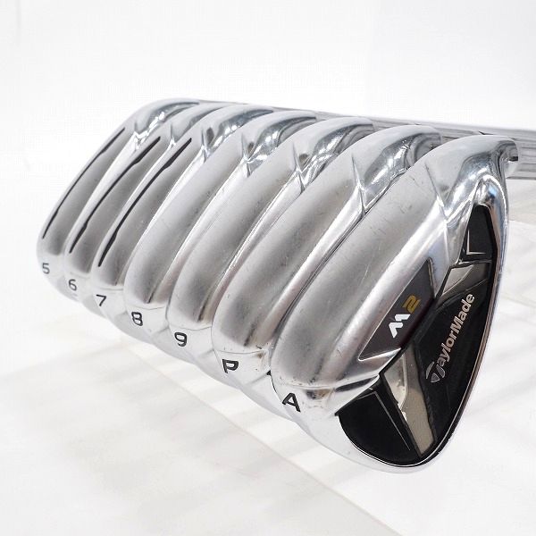 実際に弊社で買取させて頂いたTaylorMade/テーラーメイド M2 アイアン #5~9,P,Aw 7本セット REAX STEEL 90 FLEX:S