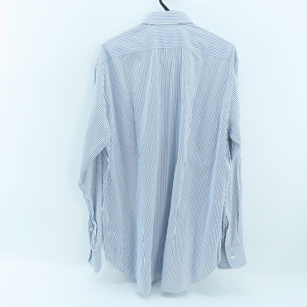 実際に弊社で買取させて頂いたBrioni/ブリオーニ コットン ブルーストライプ 長袖 ボタンシャツ/43の画像 1枚目