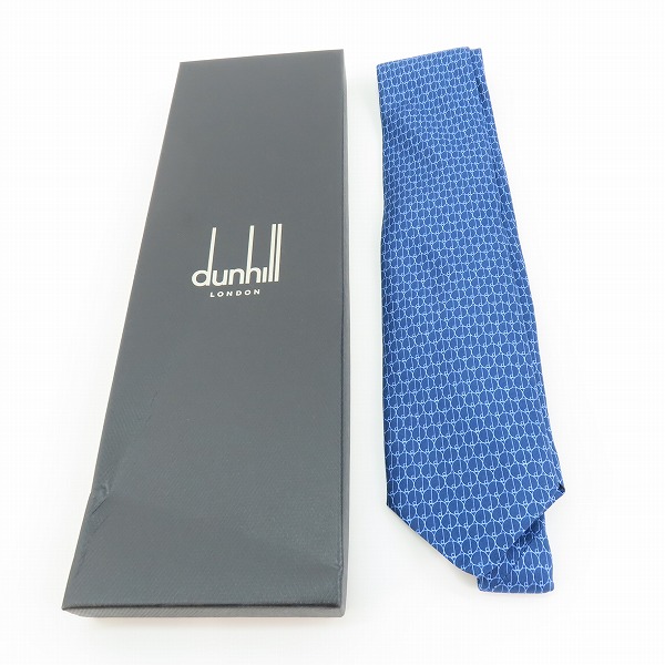 実際に弊社で買取させて頂いた【未使用】dunhill/ダンヒル ロゴ 総柄 シルクネクタイの画像 6枚目