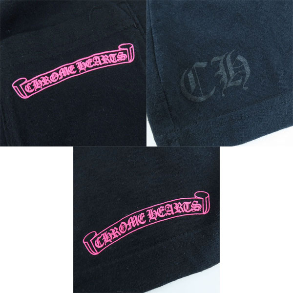 実際に弊社で買取させて頂いた【JPタグ】CHROME HEARTS NEON PINK STRIPE LOGO L/S T-SHIRT ロングＴシャツ 2212-304-0244/Lの画像 4枚目