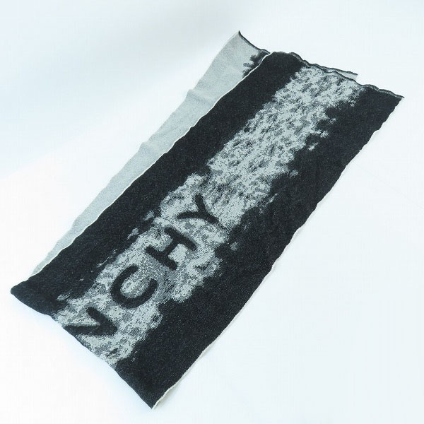 実際に弊社で買取させて頂いた【JPタグ】GIVENCHY/ジバンシィ ジバンシー ウール  100％ ロゴマフラーの画像 2枚目