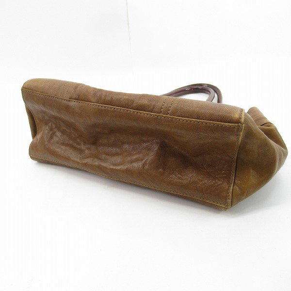 実際に弊社で買取させて頂いたgenten/ゲンテン 編み込みベルト付き トートバッグ/ハンドバッグ/保存袋付きの画像 2枚目